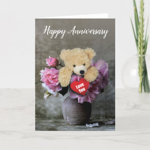 Happy Jubileum-kaart met Teddy Bear Bedankkaart