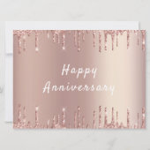 Happy Jubileum Kaart Roos Blush Sparkle Drivers (Achterkant)