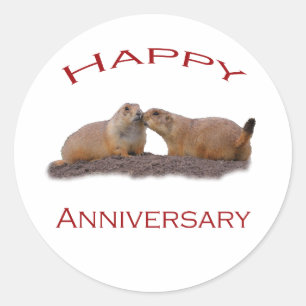 Happy Jubileum Kiss Ronde Sticker