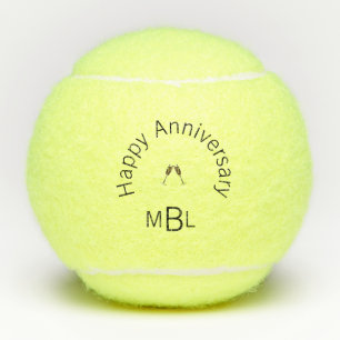 Happy Jubileum Monogram Champagne Penn Tennisballen