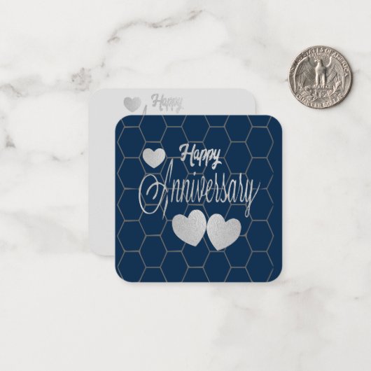 Happy Jubileum Notecard Notitiekaartje (Voorkant / Achterkant in situ)