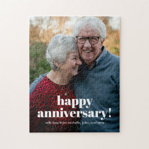 Happy Jubileum Ouders Bruiloft Keepsake Foto Legpuzzel