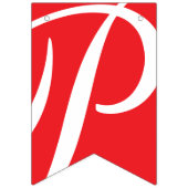 HAPPY JUBILEUM RED DECOR VLAGGETJES (Derde vlag)