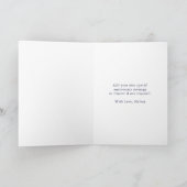 Happy Jubileum rood en wit script Kaart (Binnen)