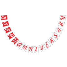 HAPPY JUBILEUM, ROOD + WIT