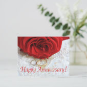 Happy Jubileum rozen Briefkaart (Staand voorkant)