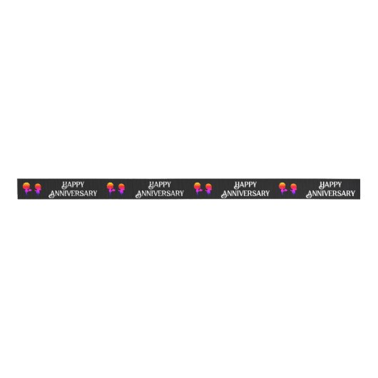 Happy Jubileum Satin Ribbon Grosgrain Lint (Voorkant)
