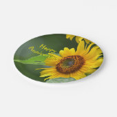 Happy Jubileum Sunflower Paper Bord (Gekanteld)