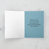 Happy Jubileum Waterfall Bridge gepersonaliseerd Kaart (Binnen)