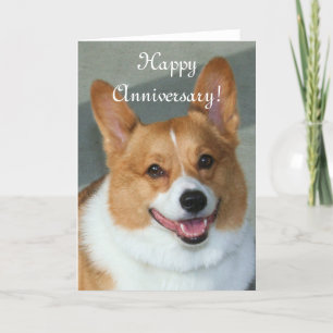 Happy Jubileum Welsh Corgi Wenskaart Kaart