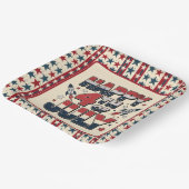 Happy Julth 4 de Papieren Bordje (Gebogen)