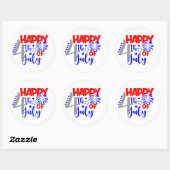 Happy Julth 4 de Ronde Sticker (Vel)