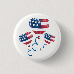 Happy Julth 4e hartballonnen Ronde Button 3,2 Cm