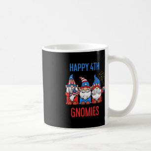 Happy Julth 4th Gnomies Patriotic Pride Gnomes USA Koffiemok