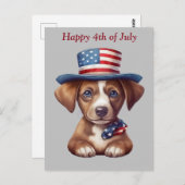 Happy July 4th postcard Briefkaart (Voorkant / Achterkant)