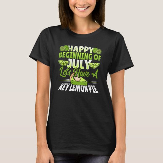 Happy July Key Lemon Pie T-shirt (Voorkant)