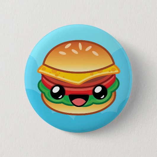Happy Jump Burger Ronde Button 5,7 Cm (Voorkant)