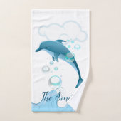 Happy Jumping Dolphin met bubbels Bad Handdoek (Handdoek)
