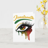 Happy Jun1865 Bright Eyes Melanin Retro Bl Kaart (Gele Bloem)