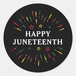 Happy Juneteenth Celebrate Black Independence Day Ronde Sticker
