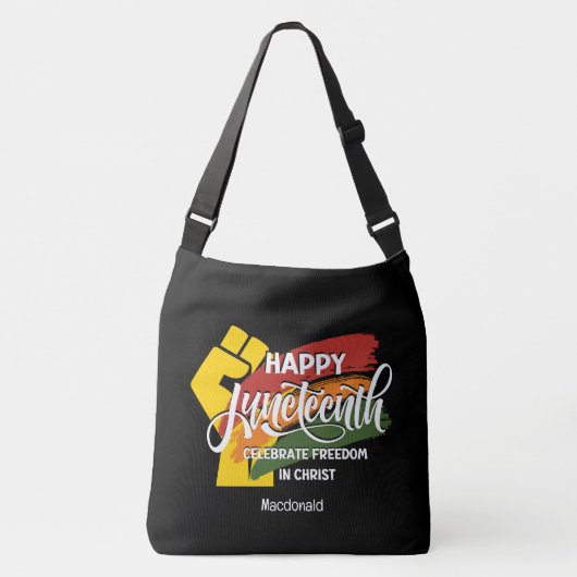 HAPPY JUNETEENTH Christelijk Crossbody Tas (Voorkant)