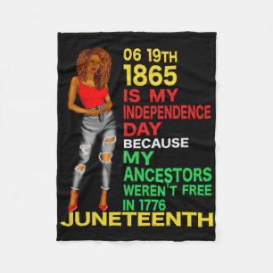 Happy Juneteenth is Mijn Onafhankelijkheidsdag Fre Fleece Deken