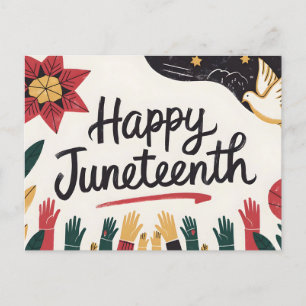 Happy Juneteenth Kleurrijke Vrijheidsdag Design Feestdagenkaart