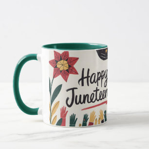 Happy Juneteenth Kleurrijke Vrijheidsdag Design Mok
