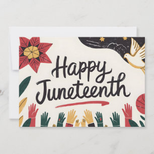 Happy Juneteenth Kleurrijke Vrijheidsdag Design Save The Date