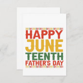 Happy JuneTeenth Vaderdag Black History-maand Bedankkaart (Voorkant / Achterkant)