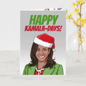 Happy Kamala Days Kerstmis Kaart (Gele Bloem)