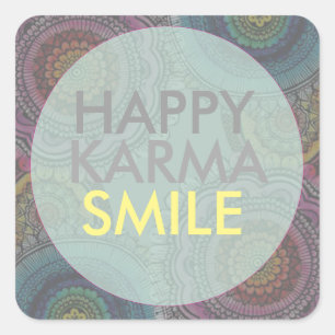 Happy Karma Vierkante Sticker