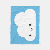Happy Kawaii Cloud Fleece Deken (Voorkant)