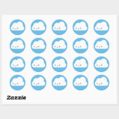 Happy Kawaii Cloud Ronde Sticker (Vel)