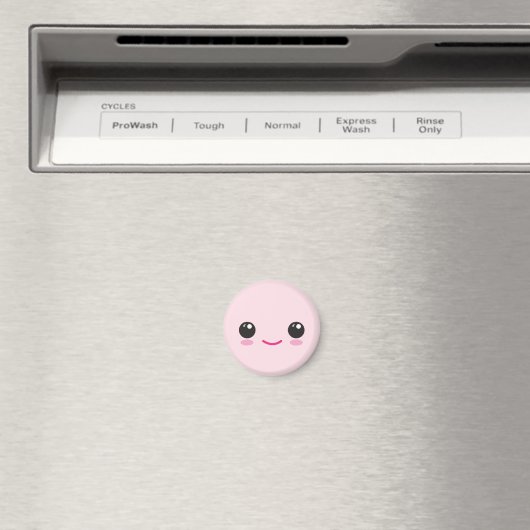 Happy Kawaii Face Magnet Magneet (Insitu (Vaatwasser))