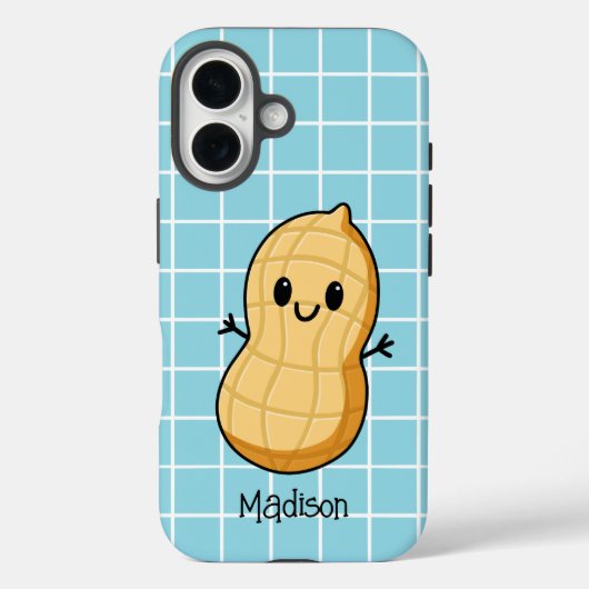 Happy Kawaii Peanut Cartoon – Schattigee glimlache Case-Mate iPhone Case (Achterkant)