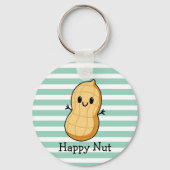 Happy Kawaii Peanut Cartoon – Schattigee glimlache Sleutelhanger (Achterkant)