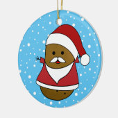 Happy Kerstaardappel Keramisch Ornament (Links)