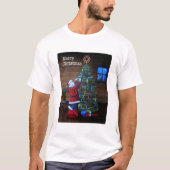 Happy kerstartiborist Tree Surgeon Rigning Tree T-shirt (Voorkant)