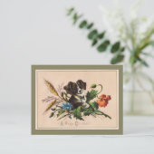 Happy Kerstcute Dog  Reproduction Feestdagenkaart (Staand voorkant)