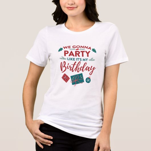 Happy kerstfeest Funny Gezegde Novelty Holiday Tri-Blend Shirt (Voorkant)