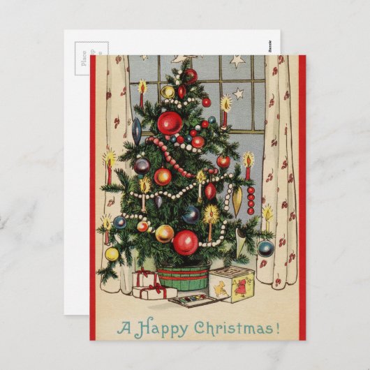 Happy Kerstfeestdag boom Feestdagenkaart (Voorkant / Achterkant)