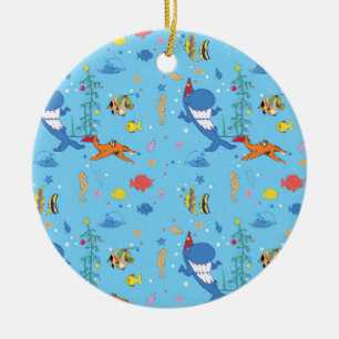 Happy Kersthaai Keramisch Ornament
