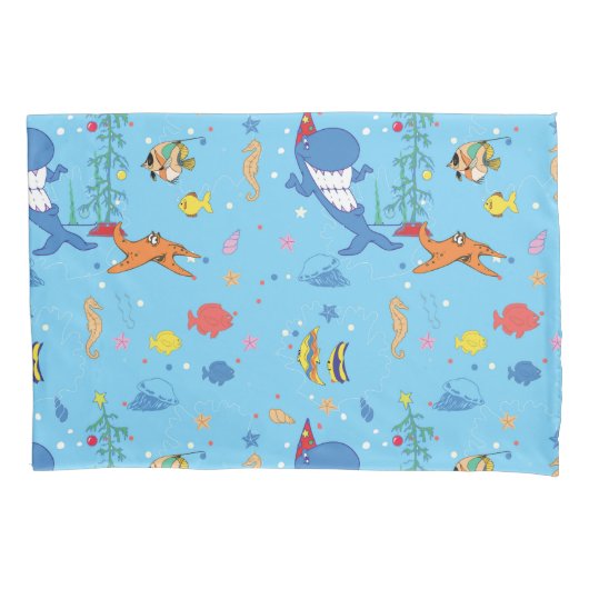 Happy Kersthaai Kussensloop (Voorkant)