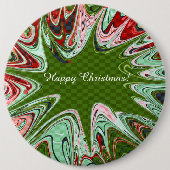 Happy Kerstman Artsy Button (Voorkant)
