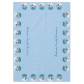 Happy kerstman & Birds Winter Scene Tafelkleed (Voorkant)