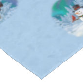 Happy kerstman & Birds Winter Scene Tafelkleed (Gekanteld)