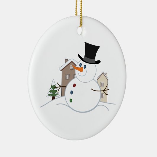 Happy Kerstman-illustratie Keramisch Ornament (Rechts)