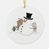 Happy Kerstman-illustratie Keramisch Ornament (Voorkant)