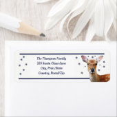 Happy Kerstmis - Snow Deer Etiket (Insitu)